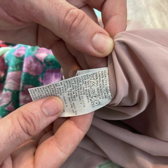 Tsumori Chisato Womens Multicolor Animal Boat Neck 3/4 Sleeve Shift Dress Size 3 - Picture 11 of 11